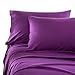 Honeymoon 1800 Brushed Microfiber Bed Sheet Set, Ultra Soft, Full - Purple