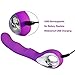 XJDOLL Mini Wand Massager Cordless Rechargeable Personal Body Massage with 10 Vibration Modes (Purple)
