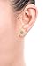 Sterling Silver Natural Green Jade Round Stud Earrings (8mm)