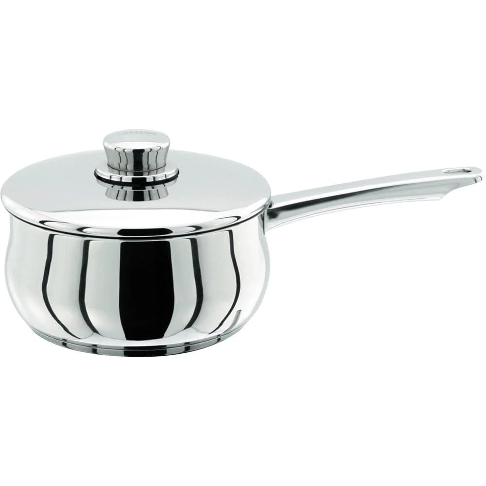 Stellar Classic 18cm Stainless Steel Saucepan with Lid, 1.7 Litre Capacity, Induction Ready, Oven Safe, Dishwasher Safe