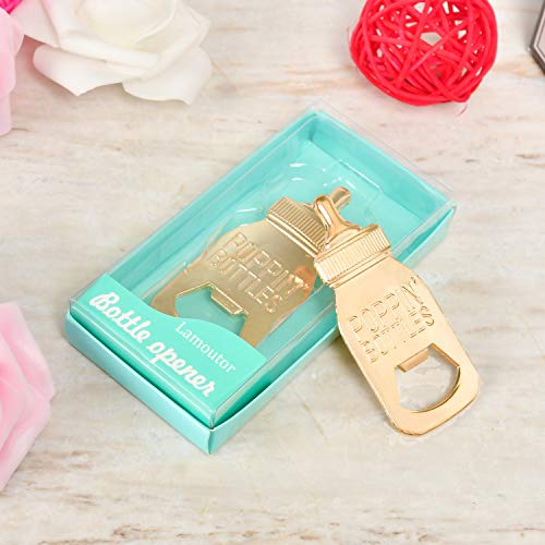 Baby Bottle Opener Wedding Favors for Guests Bottle Opener Baby Shower Return Gifts for Guest Supplies With Exquisite Gift Box Packaging By Lamoutor (12PCS Blue) - Thumbnail 3