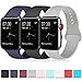 Pack 3 Compatible with Apple Watch Band 38mm 40mm 42mm 44mm, Soft Silicone Band Replacement for Apple iWatch Series 4, Series 3, Series 2, Series 1 (Navy Blue/Black/Gray, 42mm/44mm-M/L)