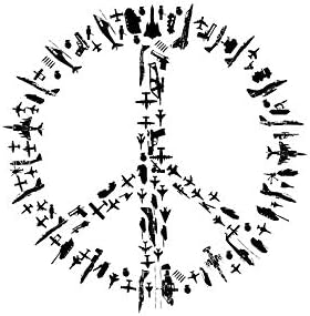 Amazon Co Jp Lynn Graphics マグネットピースサインイラスト 銃と武器のビニールマグネットシート 5インチ ホーム キッチン