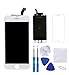 iPhone 6 Screen Replacement White, Giorefix 4.7 Inch LCD Display Touch Screen Digitizer Frame Assembly with Full Set Repair Tools Screen Protector for iPhone 6 Display White