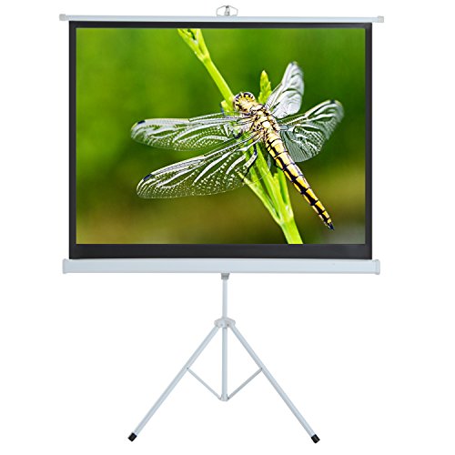 HOMCOM Schermo di Proiezione 84 Pollici con Treppiedi Formato 4:3