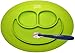 No More Dining Mess - Baby Feeding One-Piece Mini Happy Face Placemat and Plate with First Step Spoon By BaBy ANiGO - 100% Food Grade BPA Free & FDA Approved Silicone - Anti Spill Surface Suction