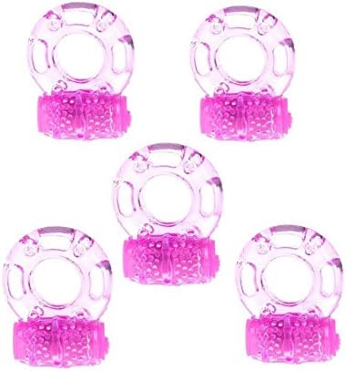 5pcs/100% Waterproof Medical Grade Silicone Electric Powerful Vibration delay Ring Massage Ring