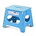 ACSTEP Folding Step Stool for Adults 11 Height Lightweight Plastic Stepping Stool Foldable Step Stool Hold up to 300lbs Non Slip Collapsible Stool Blue