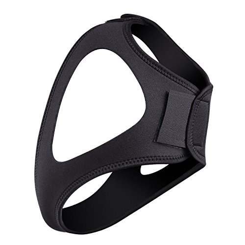 New Premium Double Adjustable Anti Snoring Chin Strap Sleeping Aid Solution for Improved & Uninterupted Deep REM Sleep (Black)