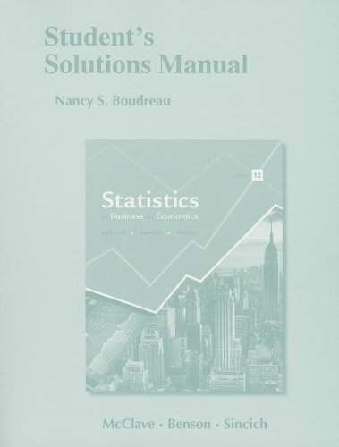 Student's Solutions Manual for Statistics for Business and Economics - Thumbnail 2
