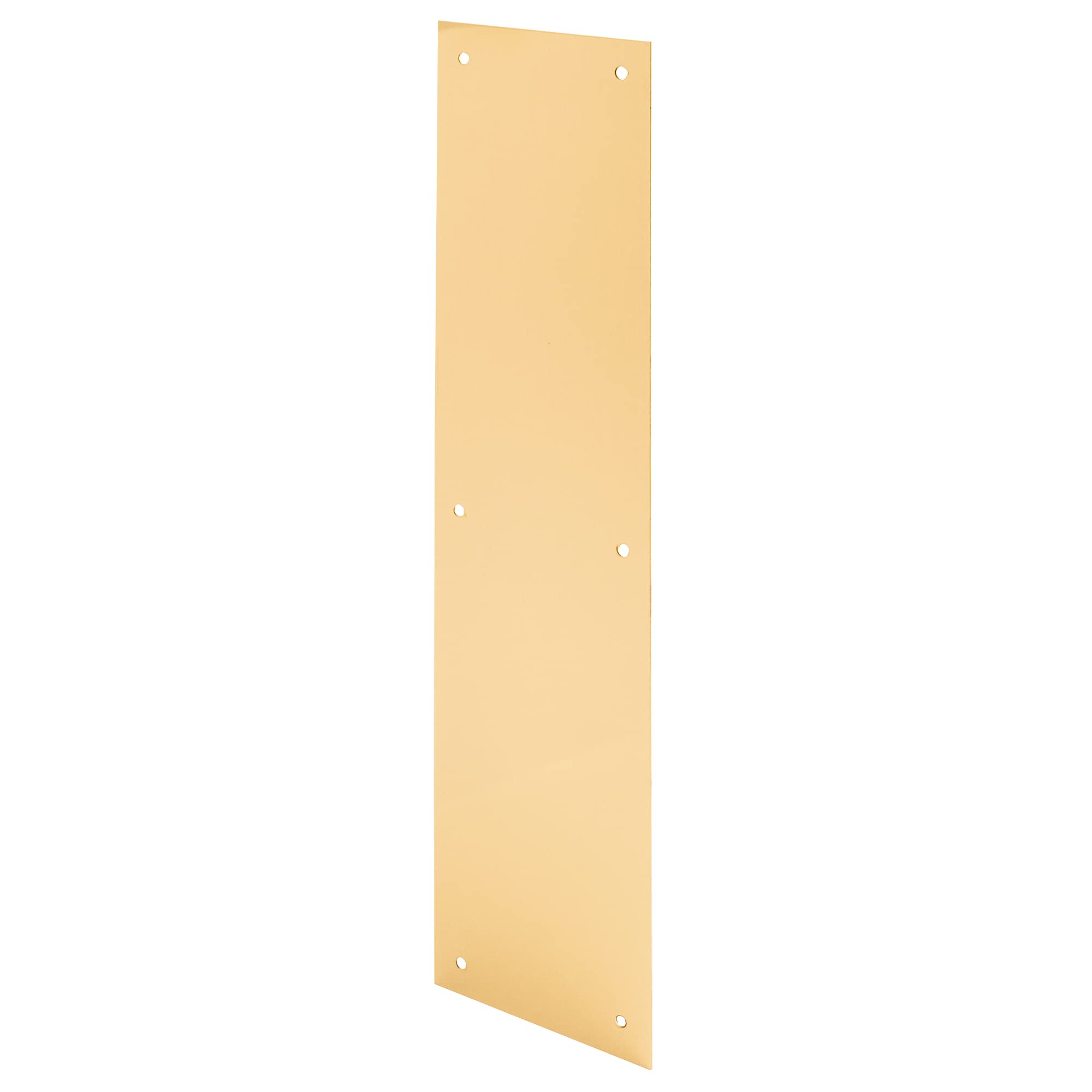 Photo 1 of Prime-Line MP4719 Door Push Plate, 3-1/2 15 In., Polished Brass (Single Pack)