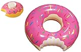 Arbitron Global 48 inch Inflatable Pink Donut Pool Float & Bonus Mini Pink Donut Drink Holder Pool Floatie- Summer's Hottest Accessory Pool Accessory Bundle - Fun for All Ages