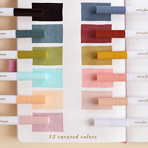 Primrosia 12 Signature Acrylic Paint Pens Extra Fine Tip Markers Set