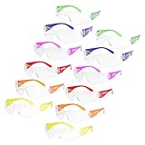 JORESTECH Eyewear Protective Safety Glasses, Polycarbonate Impact Resistant Lens Pack of 12 (Multi-Colors)