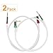 Aux Cord,SHD 3.5mm Aux Cable Right Angle 1/8 Stereo Audio Cable Auxiliary Cable for Car for Phone Gold Plated Step Down Design -1.5Feet -2Pack
