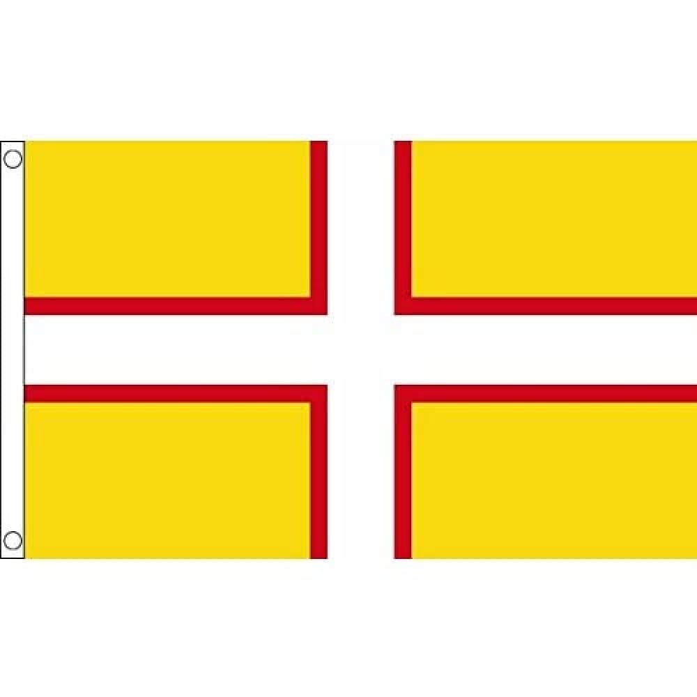 AZ FLAG - Dorset New County Flag - 2x3 Ft - 100D Polyester County Of Dorset - England Banner with Two Metal Grommets - Fade Resistant - Vivid Colors - 2' x 3' Feet - 90x60 Cm