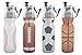 O2COOL Mist 'N Sip Misting Water Bottle No Leak Pull Top Spout Sports Water Bottle 20 oz (Football)