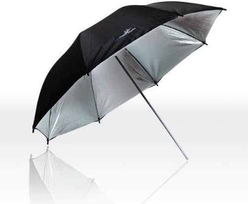 LoadStone Studio U34 Premium Reflector Umbrella, Black &amp; Silver