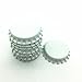 IGOGO 100 PCS Crown Bottle Caps Double Both Sided Colors Craft Linerless 2 Sided White