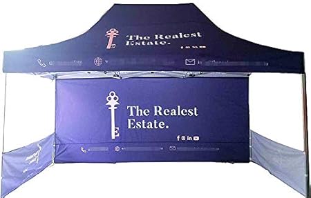 Nabai Canopy Pop Up Tent For Tradeshow 10 X 15 Feet Advertising Gazebos With Your Logo 10x15 Top Canopy One Full Wall Two Small Side Walls 17kgs Aluminum Alloy Frame Amazon In Garden