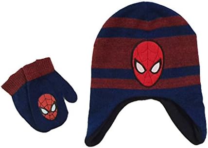 Spider-Man Little Boys Toddler Winter Hat and Mitten set