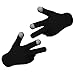 LETHMIK Black Magic Knit Gloves Unisex Winter Wool Lined with 2 Touchscreen Fingers Mens