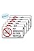 No Smoking in This Vehicle Sign Sticker, 3.5x2 Inches, (Pack of 6) 4 Mil Vinyl Self Adhesive Decal, Weatherproof and UV Protected, Made in USA