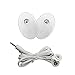 2 pcs 3.5mm Dual-Leads Snap on Wire 4 pcs Small Oval Shaped Electrotherapy Pads for HealthmateForever Portable Mini Handheld Body Devices Pain Management TENS Muscle Stimulator