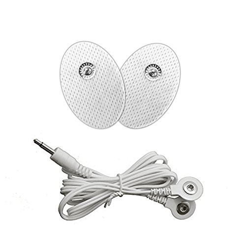 3.5mm Dual-leads Wire for HealthmateForever Portable Mini Handheld Body Devices with Small Oval Shaped Electrotherapy Pads