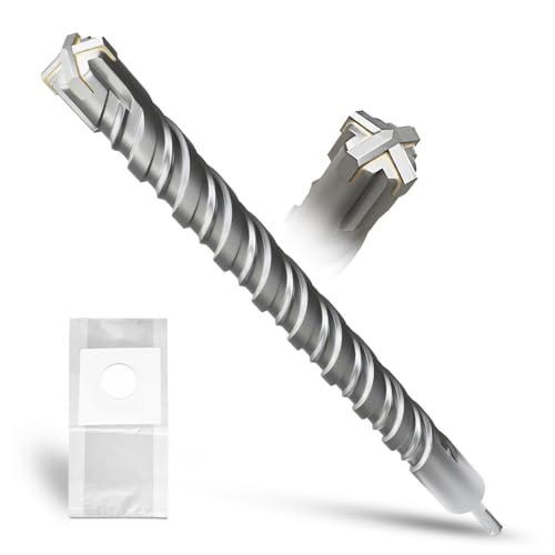 METOTY SDS Plus Bohrer 38mmx500mm, Hammerbohrer, Betonbohrer,Für Stein, Beton, Naturstein, Ziegelmauer