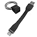myCharge iPhone Charger Lightning Cable (4-Inch) Keychain PowerCord Go Short Cord for Portable Chargers MFI Certified for Apple iPhone 12, 11, XR, XS, X, 8, 7, 6, iPad, AirPods, Watch - Black