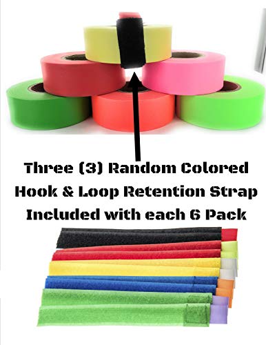 VAS HIGH Visibility Rainbow Trail Marking & Flagging Ribbon DLX Tape Trail Pack- Outdoor, Commercial & Industrial Use Organizer Utility Bag Scissors & Case Retention Strap (1 Each Color, 6 Pack) - Thumbnail 4