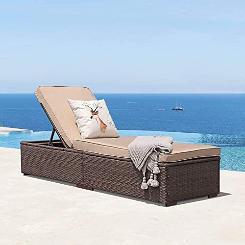Patiorama Patio Chaise Lounge Chair, Sun Lounger, Outdoor Pool Beach