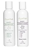 Natural and Organic Baby Shampoo and Conditioner Set - Moisturizing Shampoo & Conditioner for Cradle Cap and Eczema Relief - With Gentle and Hypoallergenic Formula - Safe For Newborn (4 oz)