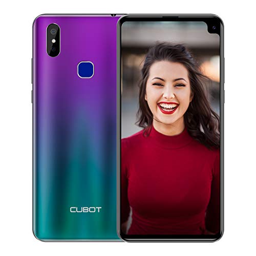 CUBOT X19 64GB 5.93-Inch FHD+ 4G Smartphone Unlocked with 4GB RAM, Android 9.0, Dual Sim, 4000mAh Battery, 16MP Camera, Fingerprint Sensor,Face ID-Black
