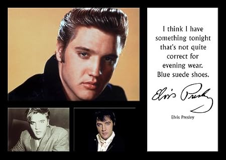 Elivs Presley Signed 55 A4 Elvis Quotes Music Legend Rock