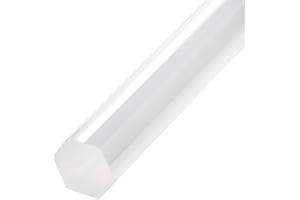 Fielect Acrylic Hexagon Rod Square Rod 72MPDx250mm Solid Plxi Glass Plastic Lucite PMMA Bar Stick Clear 1pcs
