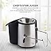 Chef's Star Juc700 Juicer Wide Mouth Fruit and Vegetable Juice Extractor, Stainless Steel