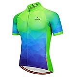 Uriah Men's Cycling Jersey Short Sleeve Breathable Fluorescence Green Size XXL(CN)