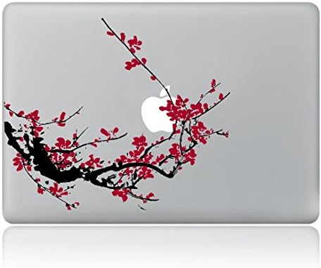 Beancase Plum design 2 - Removable Vinyl Laptop Decorative Protection Sticker Decal Skin for Apple Macbook 11" 12" 13" 15"17" + Free One Ring and Rubber Wrist band