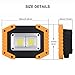 Rechargeable Work Light,FOSFIS 30W 1500 Lumens Ultra Bright Portable LED Work Lights with Stand Battery Operated Flood Light for Garage Outdoor Camping Emergency and Work Site Lighting (Yellow/2Pack)