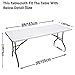 ABCCANOPY 6 FT Spandex Table Cover Stretch Fitted Wrinkle Resistant Tablecloth Reuse for Rectangular Folding Table Patry Event Wedding Banquet Protector Turquoise