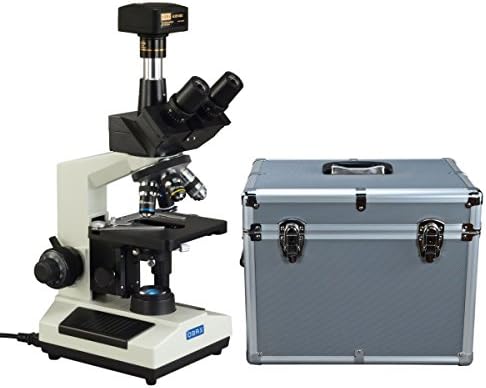OMAX 40X-2000X Compound Darkfield Trinocular LED Microscope+14.0MP Digital Camera+Aluminum Carrying Case