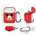Pocoolo Airpods Case Airpods Accessories Protective Silicone Cover and Skin with Carabiner for Apple Airpods Charging Case (Mickey)