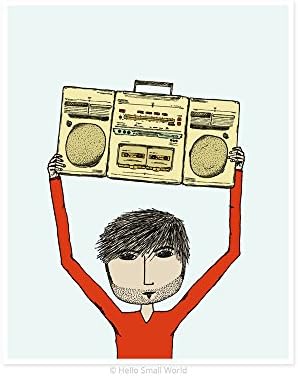 Say Anything Boy Print, 90's Nostalgia Print, Pop Culture Art, Music, Boombox