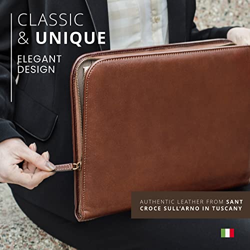 Maruse Personalized Italian Leather Executive Padfolio, Leather