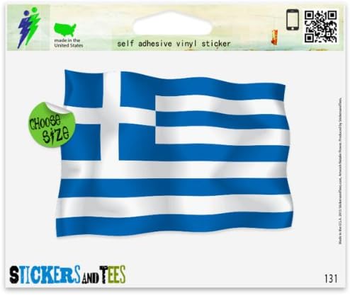 Greece Greek Flag Car Sticker Indoor Outdoor 6" x 4"