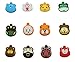 Colorboy Cute Cartoon Animal Tennis Dampener （Pack of 12 pcs） with Keychain Function Tennis String Shock Absorber Gift