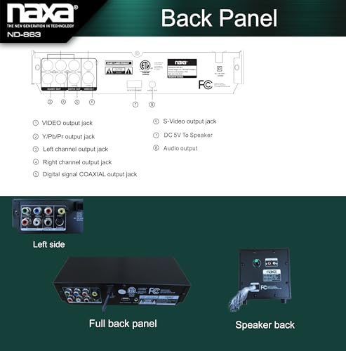 Naxa Electronics ND-863 2.1 Channel Home Theater DVD Speaker System