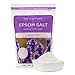 Spa Luxetique Premium Foot Soak 32oz (2-Lbs) Epsom Salt with Lavender Essential Oils & Vitamin E, Refreshes Feet and Toenails, Relieve Tension & Stress, Relax Your Body & Mind Really